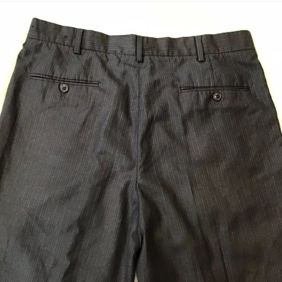 Studio New York by Henry Grethel Mens Gray & Blue Pin Stripe Dress Pants 36X32. - Picture 8 of 10